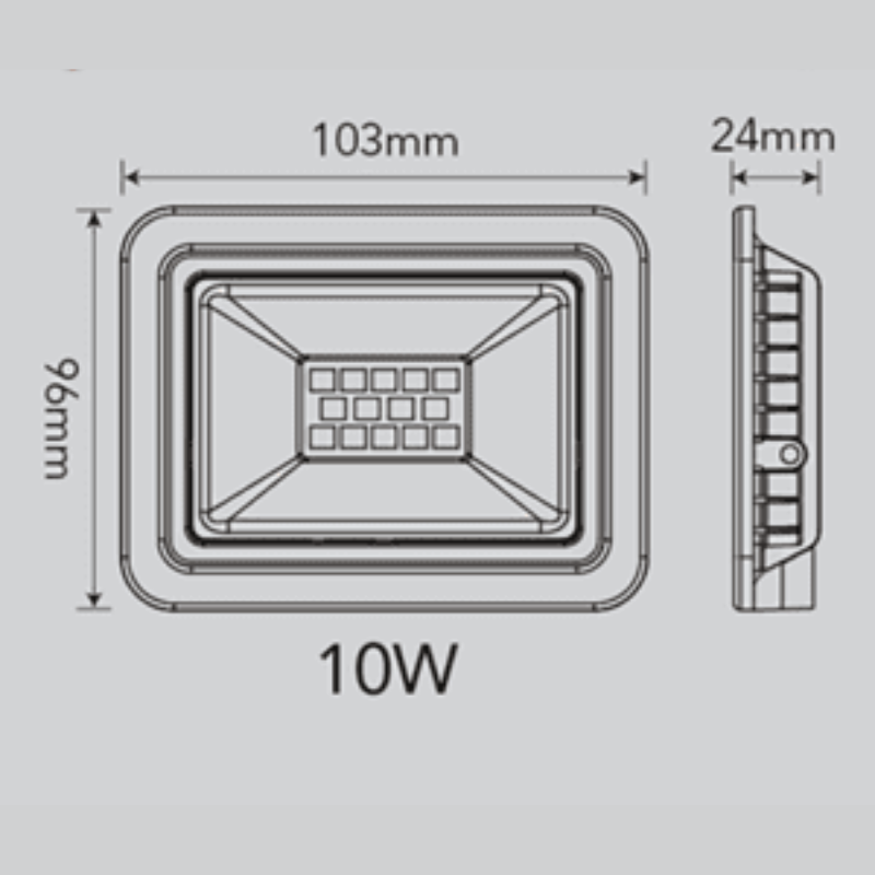 De Sanctis Light & Design FARO LED SLIM PROIETTORE 10W SMD PER ESTERNI IP65 BIANCO - immagine 2