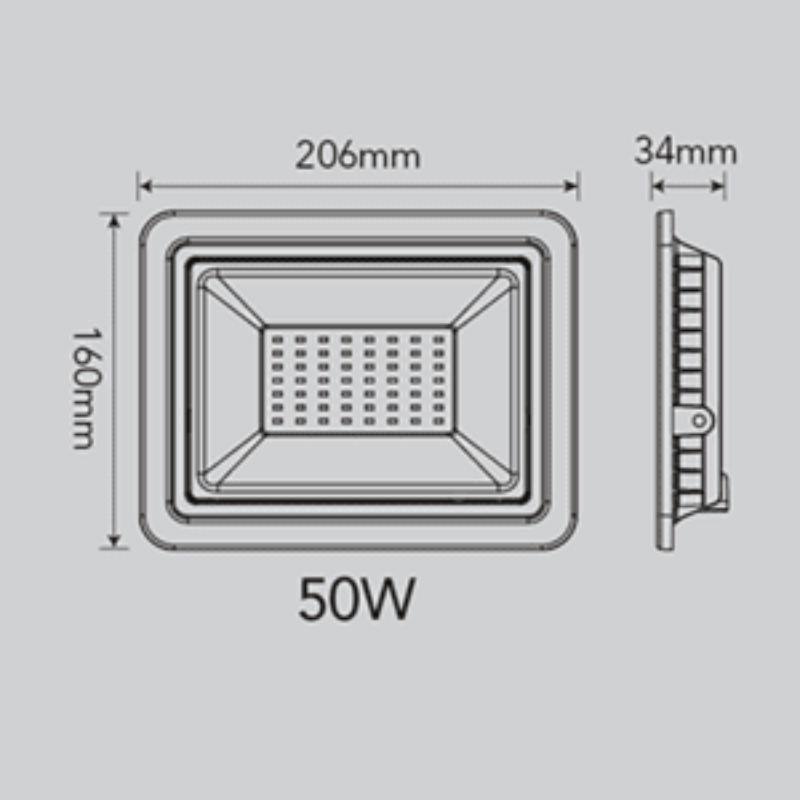 De Sanctis Light & Design FARO LED SLIM PROIETTORE 50W SMD PER ESTERNI IP65 BIANCO - immagine 2