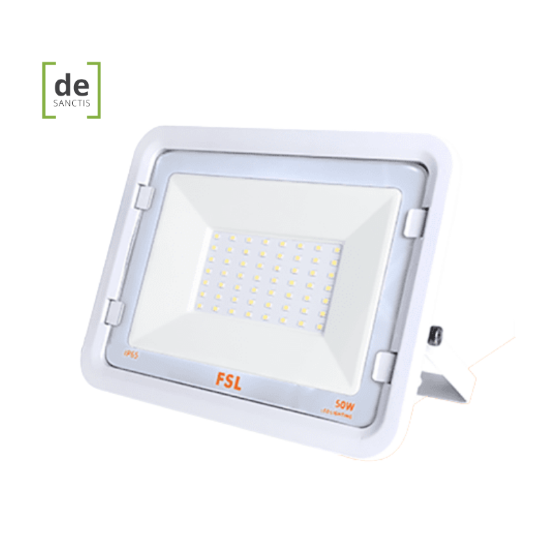 De Sanctis Light & Design FARO LED SLIM PROIETTORE 50W SMD PER ESTERNI IP65 BIANCO