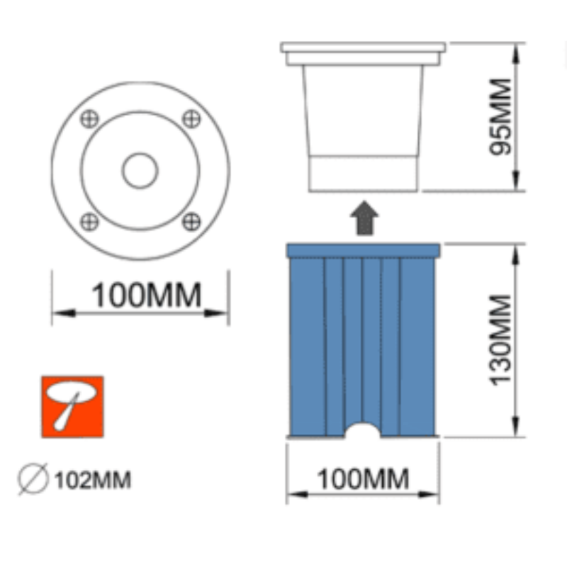 De Sanctis Light & Design Segnapassi ad incasso a pavimento calpestabile IP67 GU10 - immagine 2