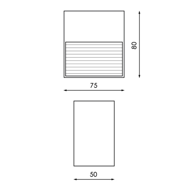 Segnapasso LED quadrato per parete 3w IP54 – De Sanctis Light & Design - immagine 2