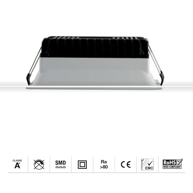 INTEC LIGHT Xanto faretto LED ad incasso quadrato 12W - immagine 3
